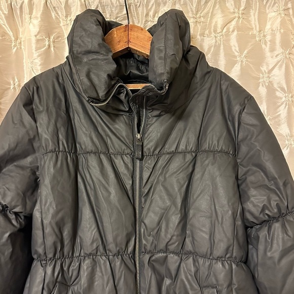Calvin Klein Jeans Black Quilted Puffer Coat Jacket - Picture 2 of 10
